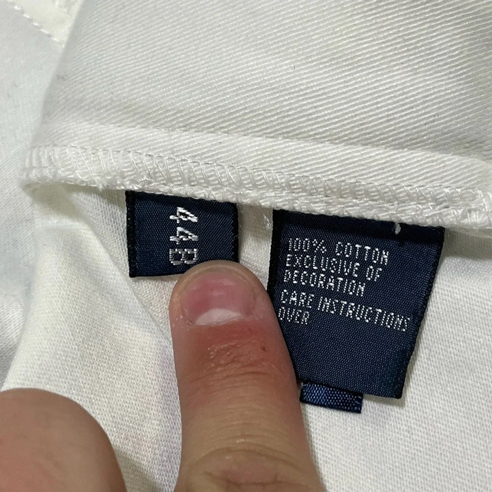 Vintage Polo‎ Ralph Lauren Tyler Shorts Mens 42 White  Big Chino Plated Classic